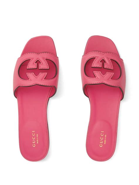 gucci slides with double g|women's slide with interlocking g.